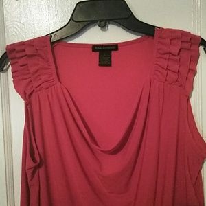 Sexy red swoop top